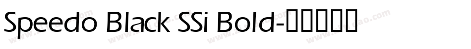 Speedo Black SSi Bold字体转换